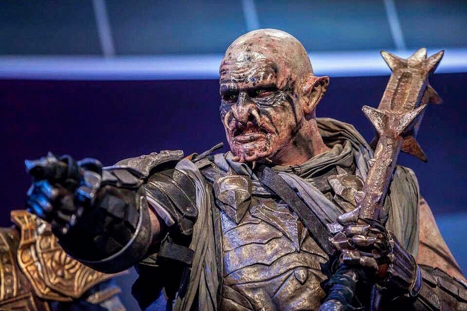  Orc Makeup for Warner Brothers E3 Convention Booth.  MUA: Hannah Reed, MU Assistant: Jerry Noriega.  Sculpted by: Hannah Reed. Teeth Sculpted by: Hannah Reed. 