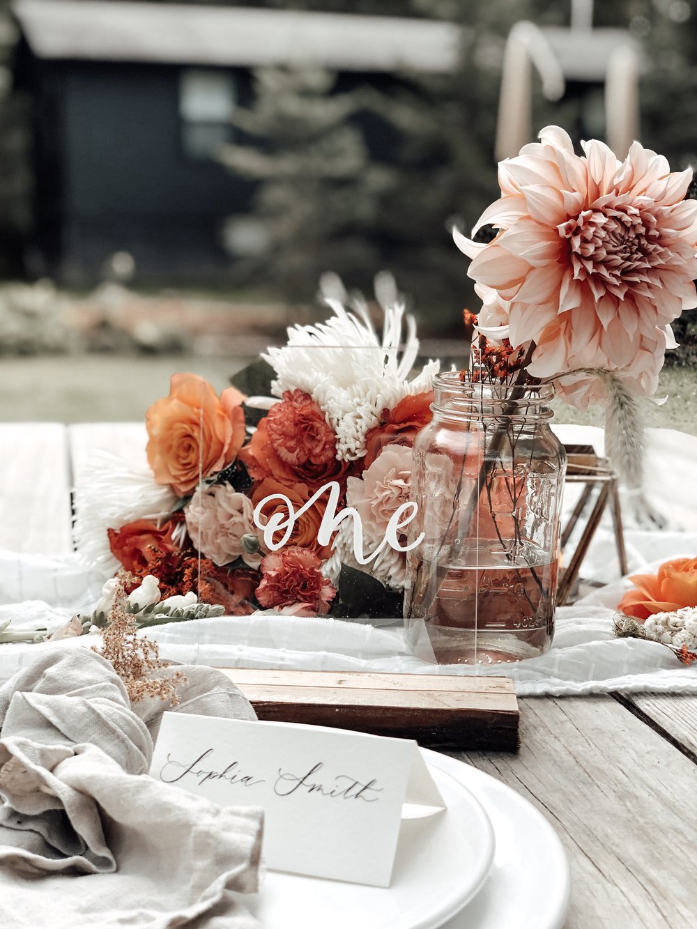 Acrylic Table Numbers Wedding Decor or Event Size 5\, image size:1000x1333