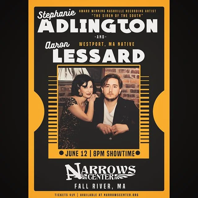 🚨SHOW ALERT!! 🚨 @stephanieadlington and I return to my neck of the woods to perform at the @narrowscenter Wednesday June 12th.. we are so honored to be on the same calendar with the likes of Pat Metheny, Robben Ford, and Blue Oyster Cult!!! See you there! #hometown #gretsch #americana #southcoast #fallriver