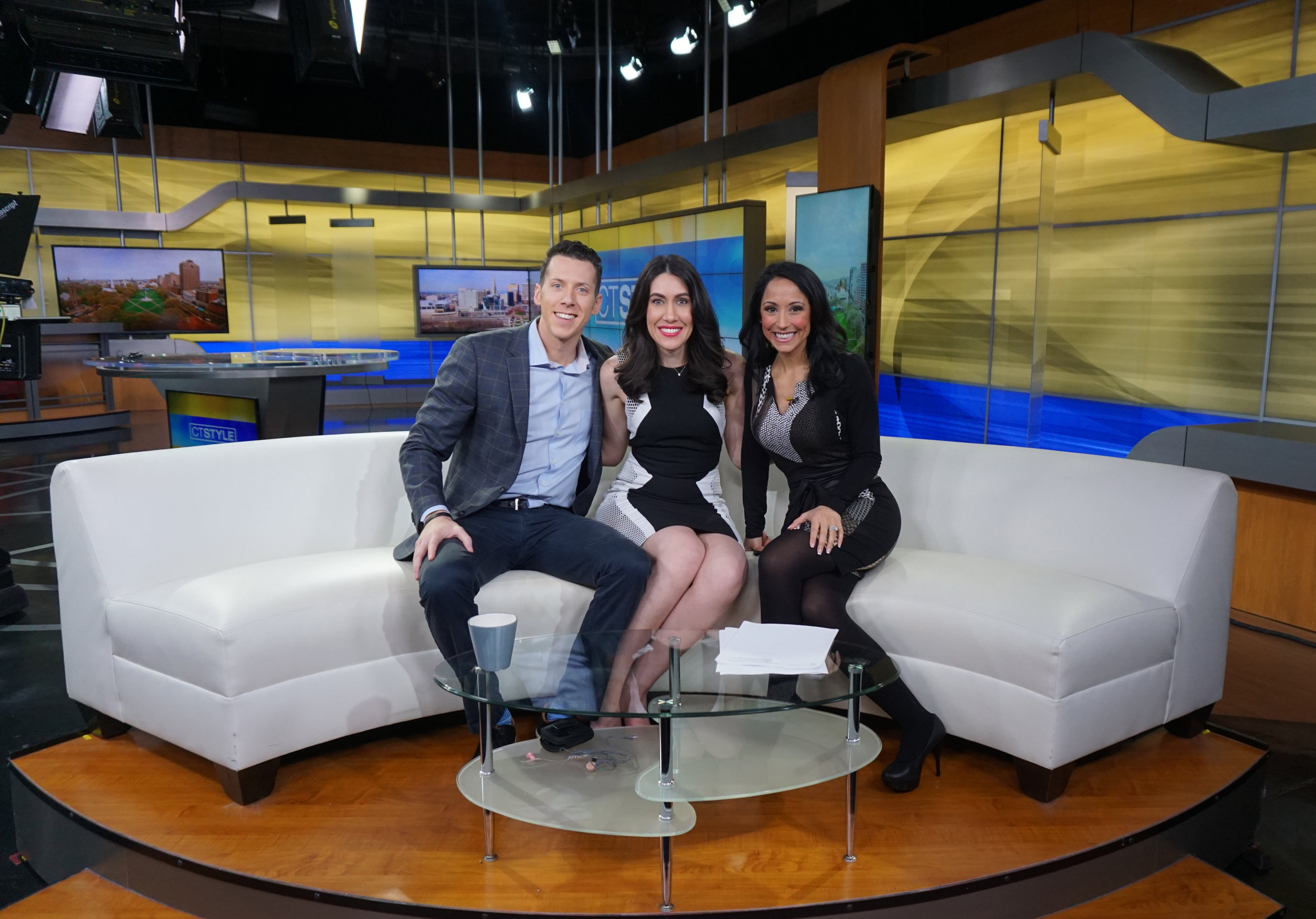 Source: Lisa Raciti // On set for CT Style with hosts Ryan Krisafer and Teresa Dufour.