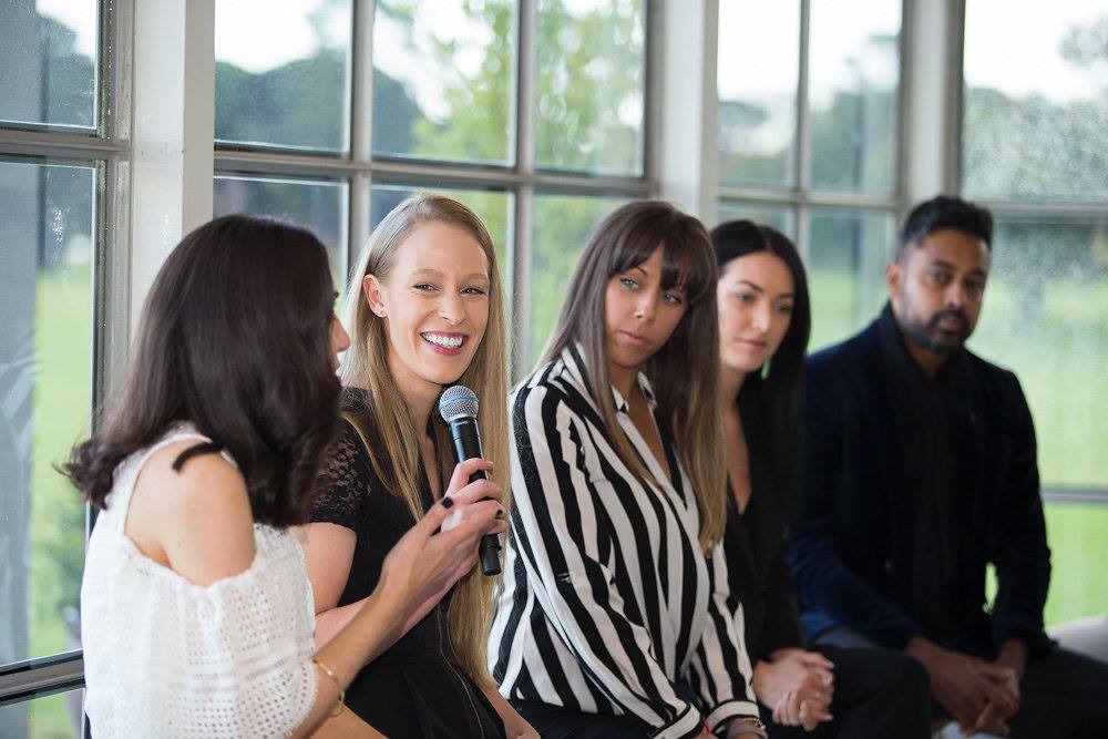 Panel discussion guests (left-right) - MC Lisa Raciti, Ella Zampatti, Bonnie Borland, Jodie Balmer & Mark John.