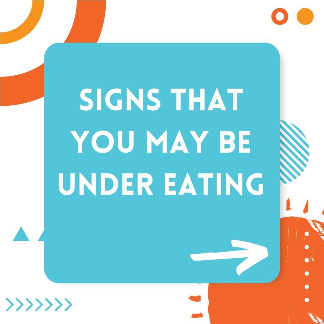 Swipe to see if you may be under eating!!!⁠
⁠
If you think you are, reach out! We can help you make a roadmap of how to eat more without gaining weight. ⁠
⁠
Most people are terrified to eat more, but find that their start to see the progress they wan