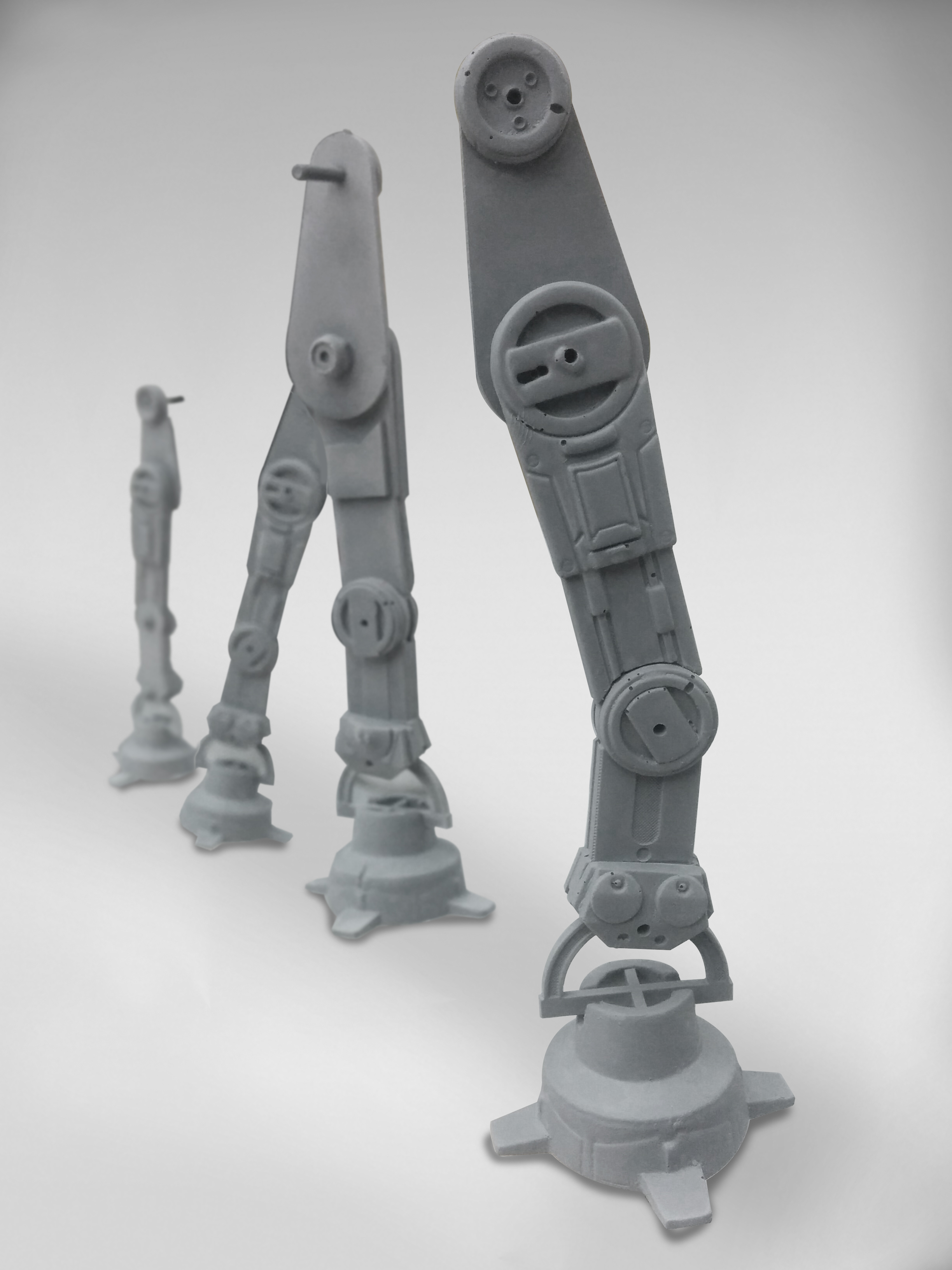  AT-AT legs assembled and painted 
