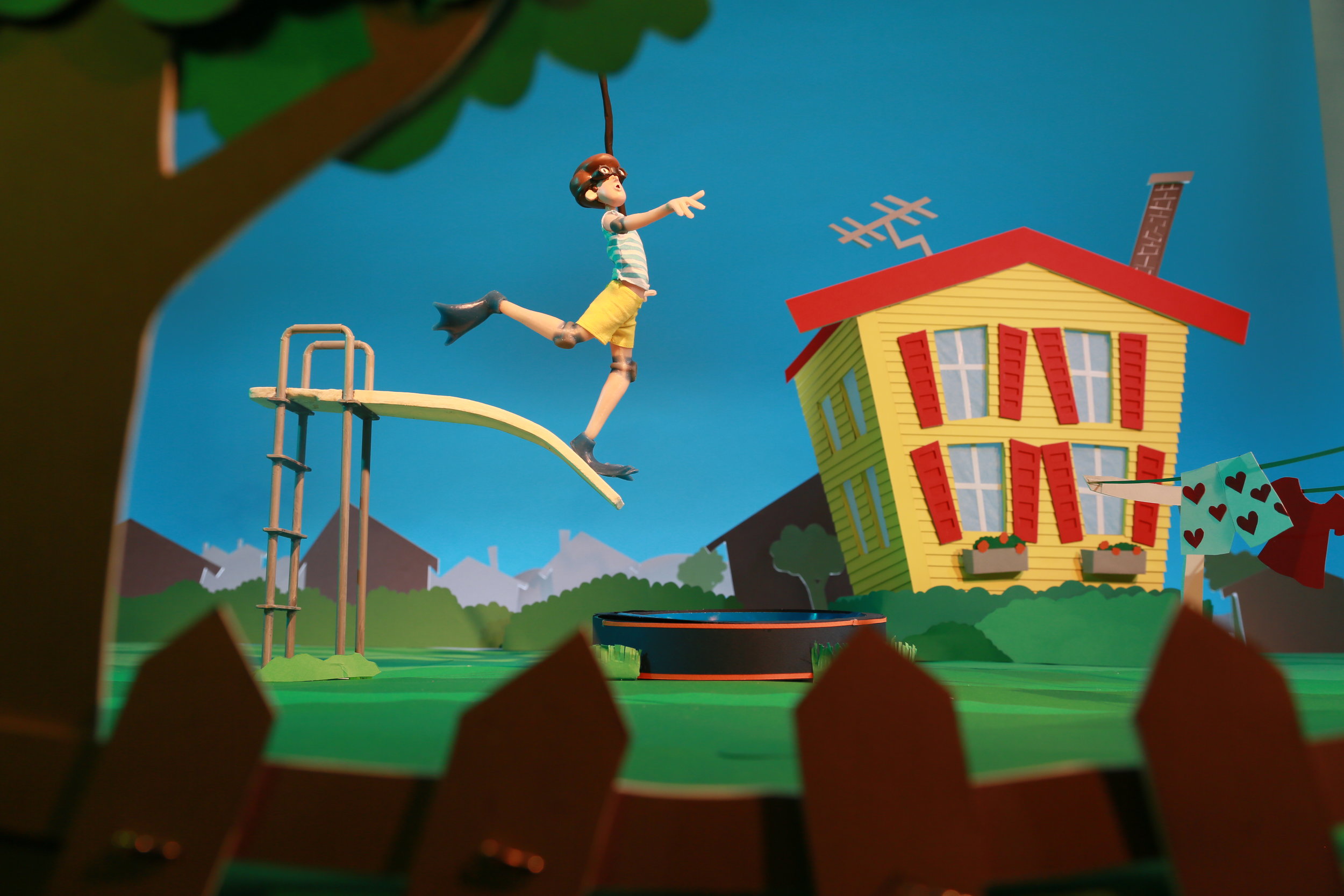 Final Diver Set- responsible for the House prop, diving board and set dressing.