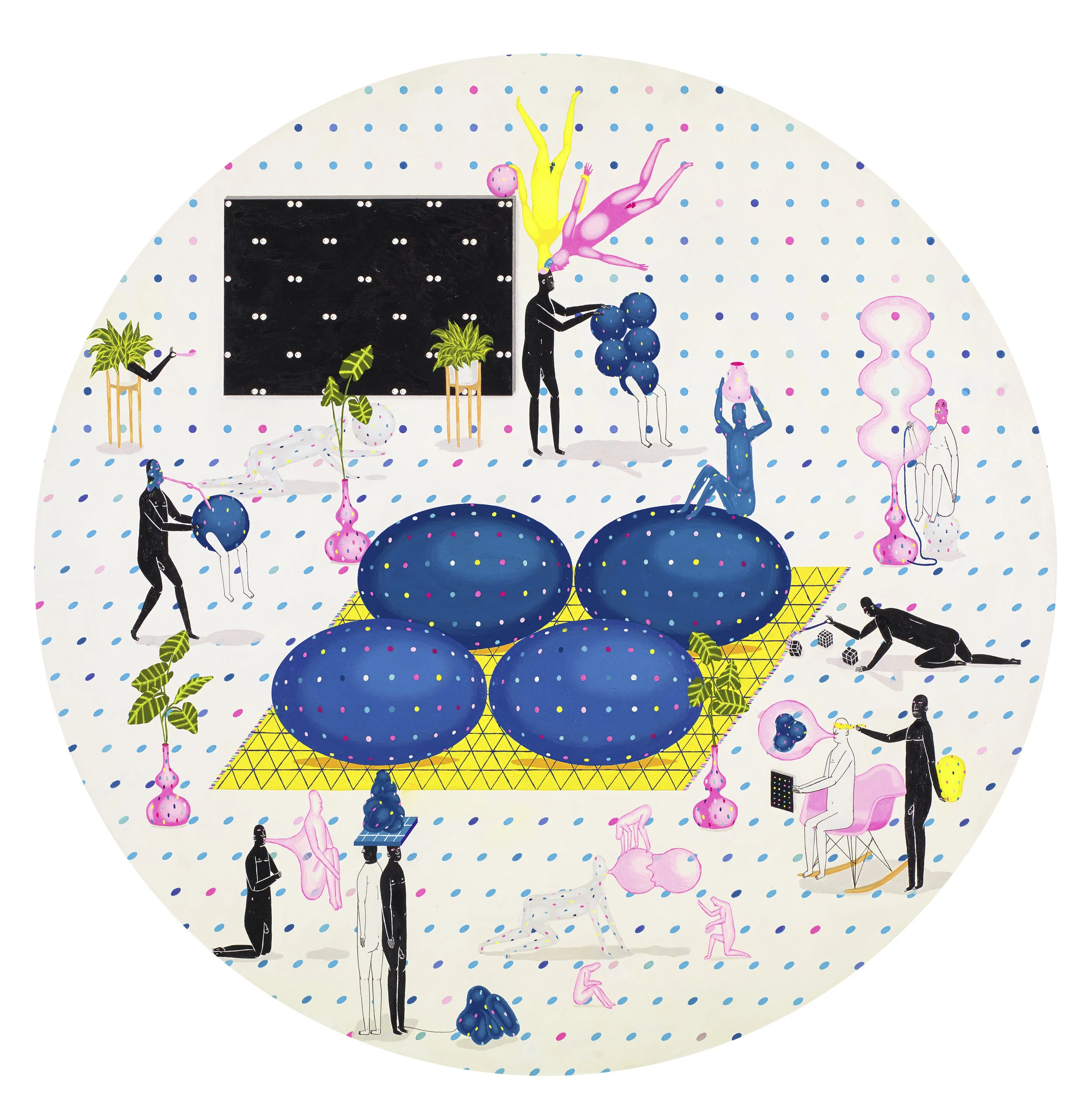 WHALEN. Mark. HIDDEN INTERIORS. 2013. acrylic, gouache and ink on papper to panel with resin. 56 cm diameter.jpeg