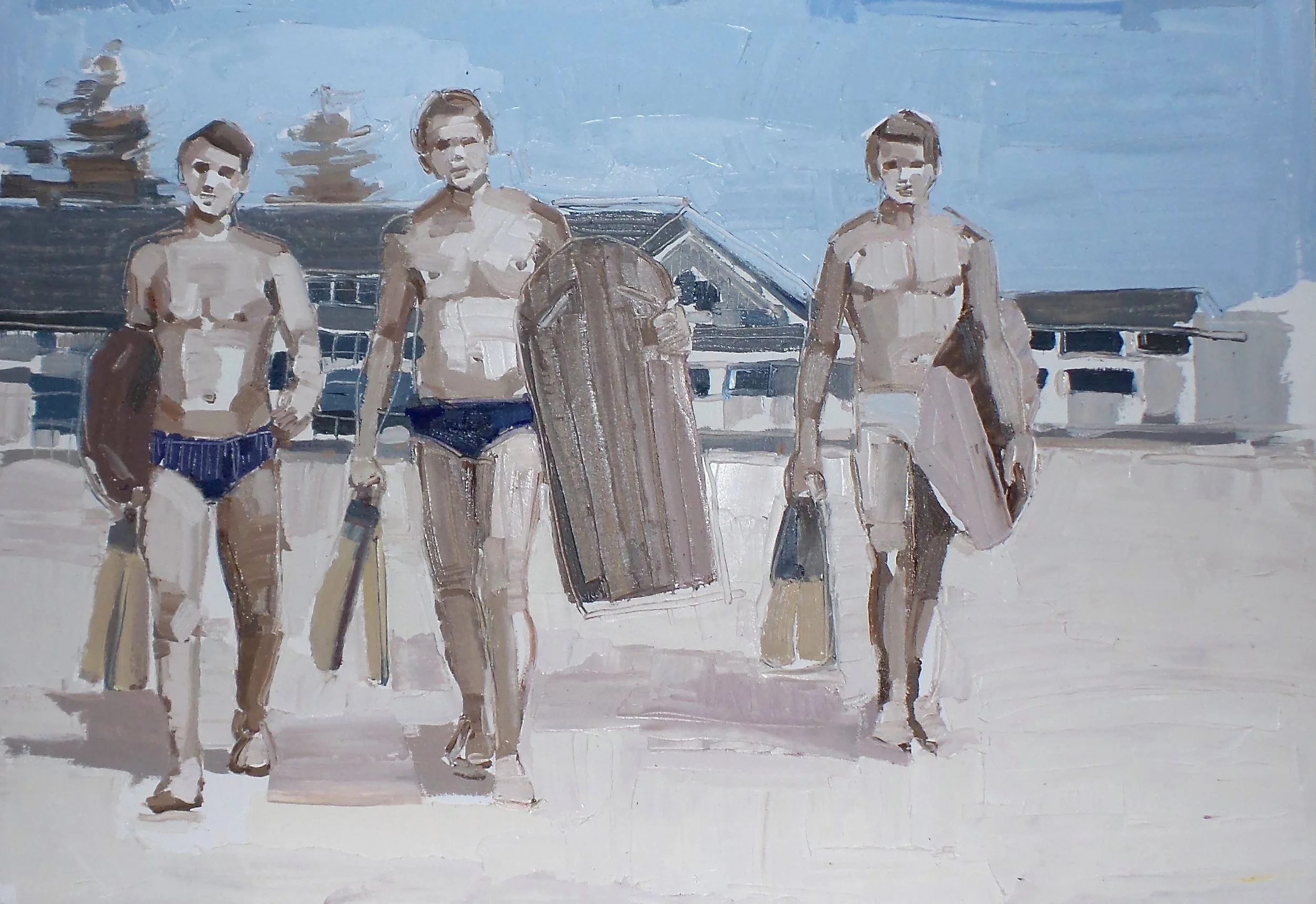 ADOLPHS. Clara. BOOGIE BOARDERS. 2015. oil on canvas. 60x80cm.jpg