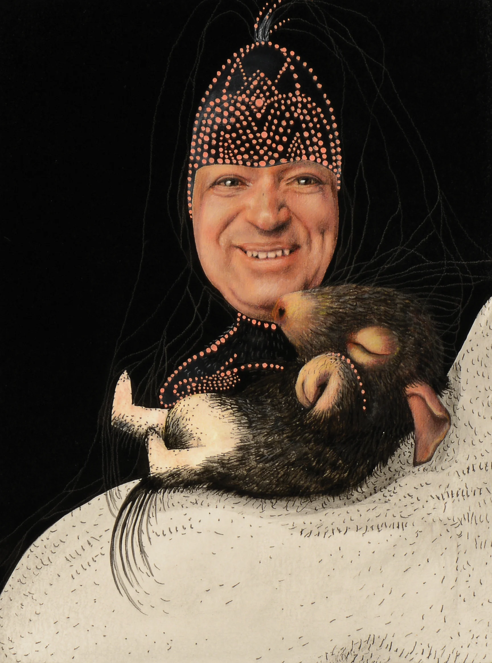 BINGHAM. Tanmaya. MAX'S PET. 2012. coloured penicil, mixed media on board. 19.5x14.5cm.jpeg