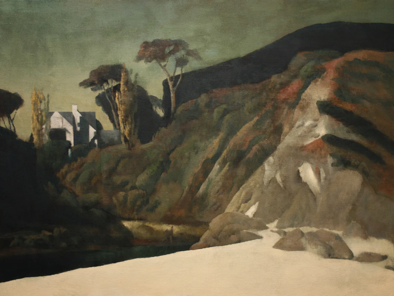 AMOR. Rick. HOUSE & HEDGE BY THE SEA. 2011. oil on canvas. 97x130cm $55.jpg