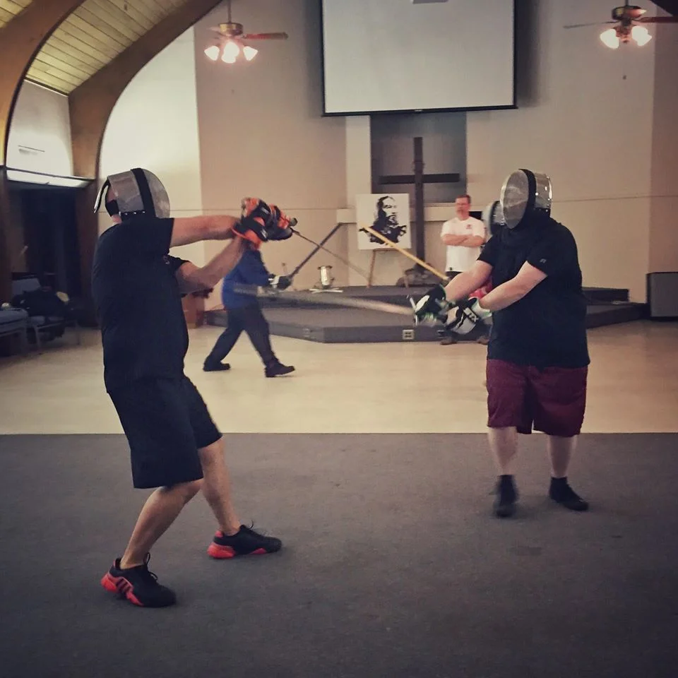 Long sword fighting
