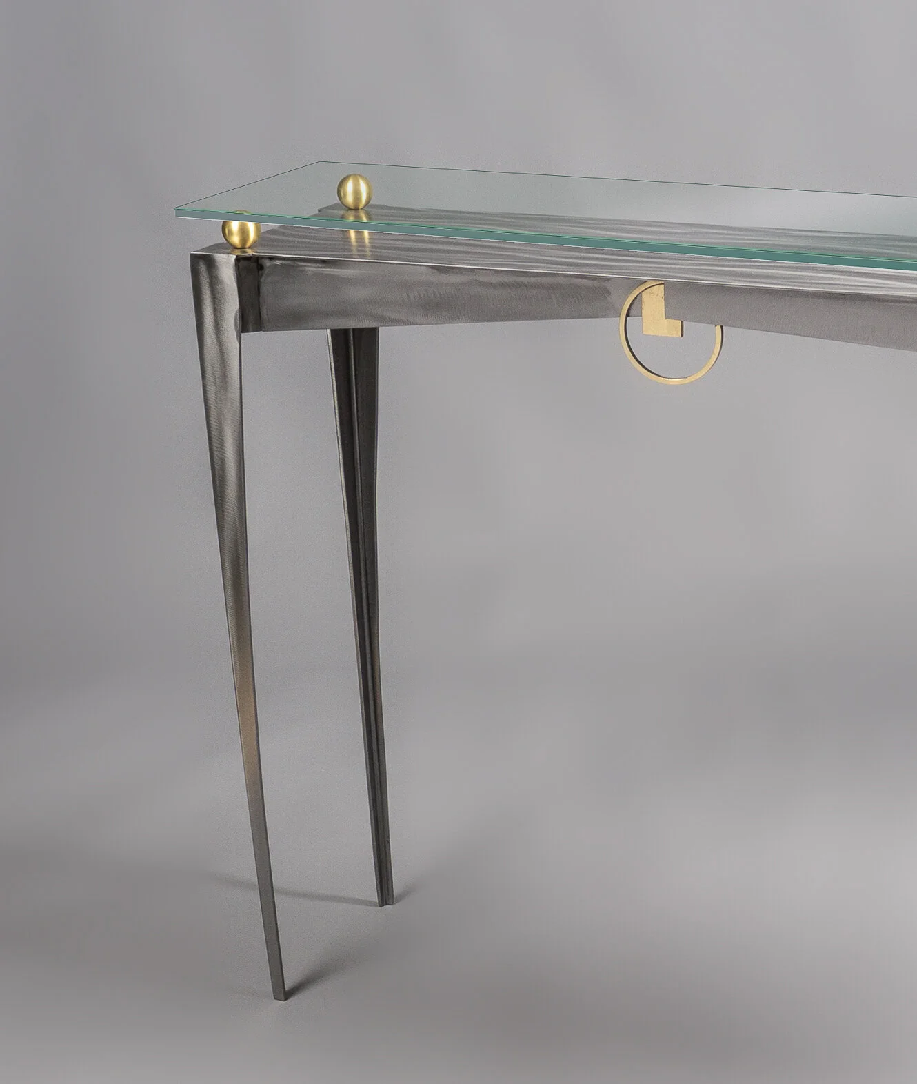 Console Table with Gold Leaf Detail