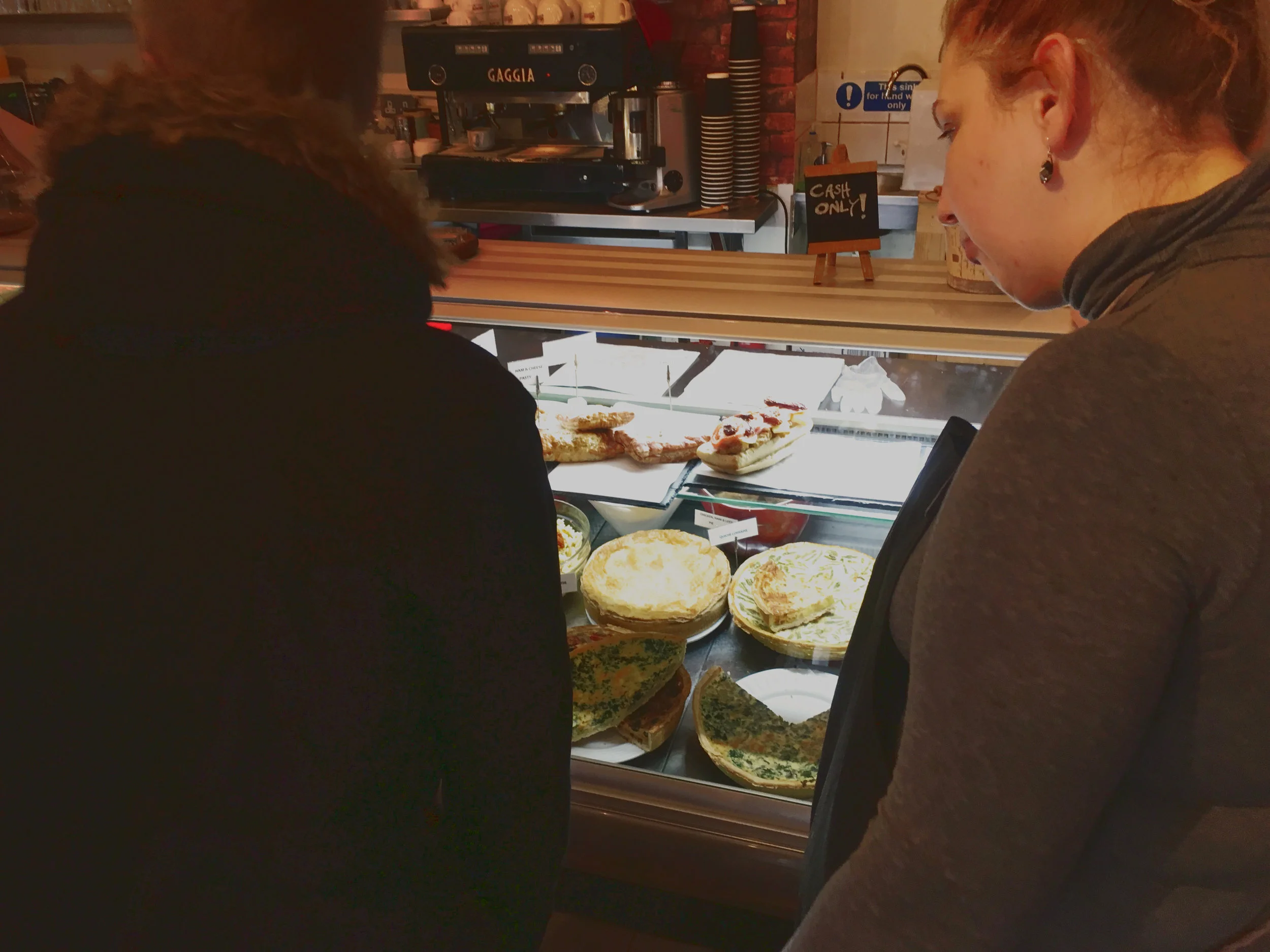 Food sampling activity at Leila's cafe