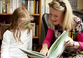 sarah reading to a child