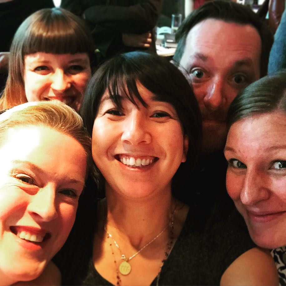 Some of the Irish Children's Book Tribe - Yasmeen Ismail, Elaina Ryan from Children's Books Ireland, Chris Judge