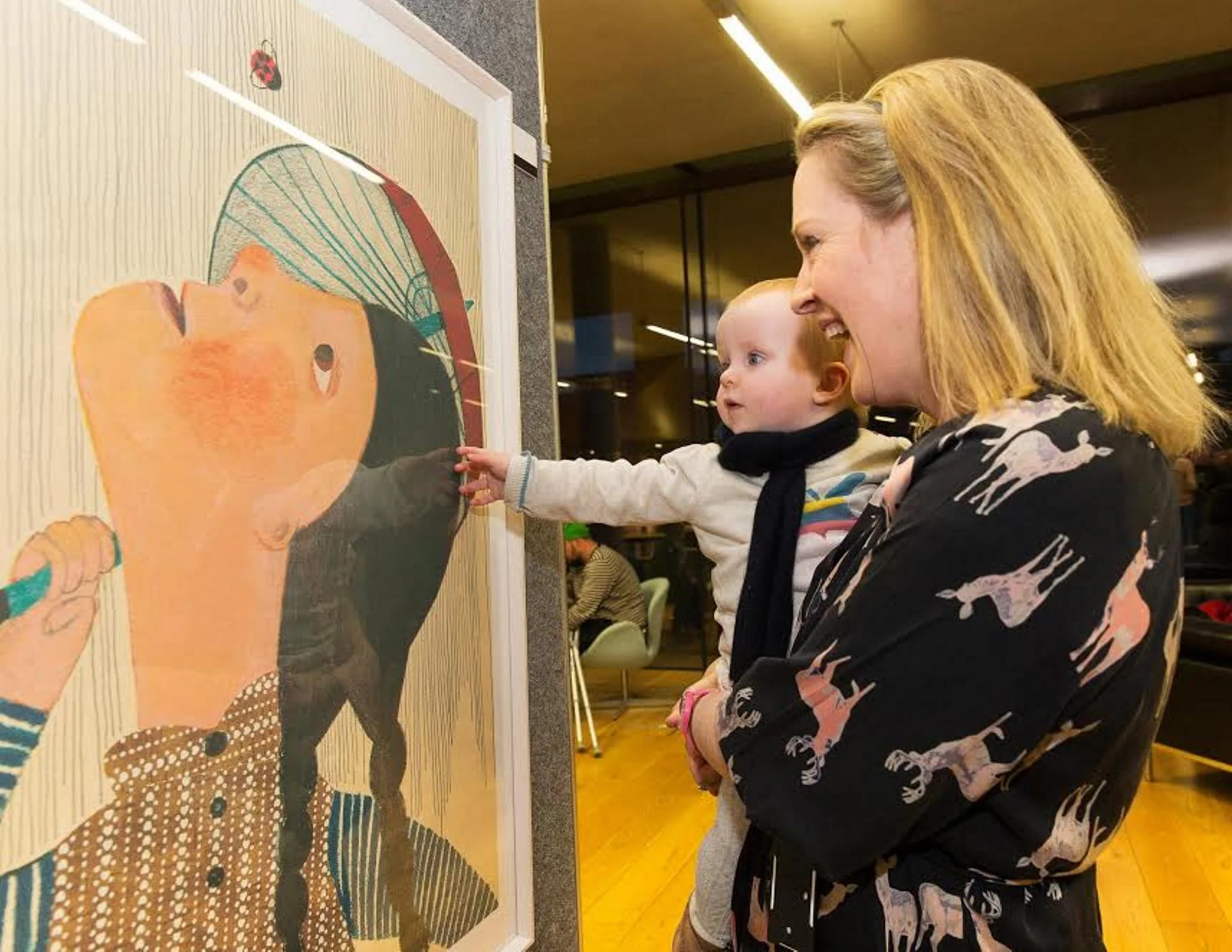 Here's me at the launch of The World of Colour Exhibition, with Rosie again!