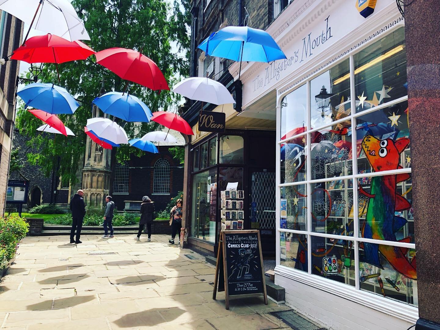 Popped into @alligatorsmouth on the way to the #nibbies today. What a beautiful shop. I couldn&rsquo;t resist getting some books! #bookseller #childrensbooks #bookshops #busmansholiday