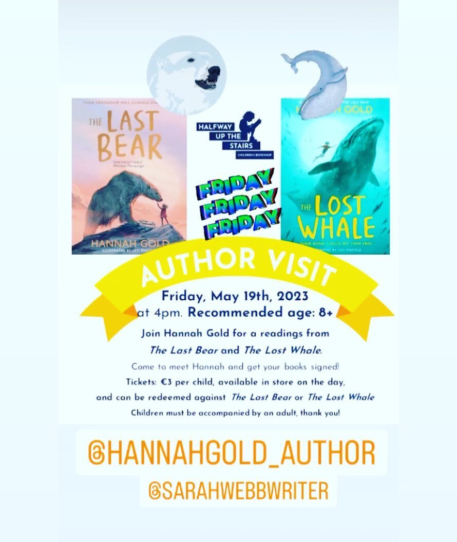 Meet @hannahgold_author this Friday 19th May at 4pm @halfwayupthestairsbookshop #kidsbooks #childrensbooks  #kidsbookswelove @harpercollinsire @harpercollinsch