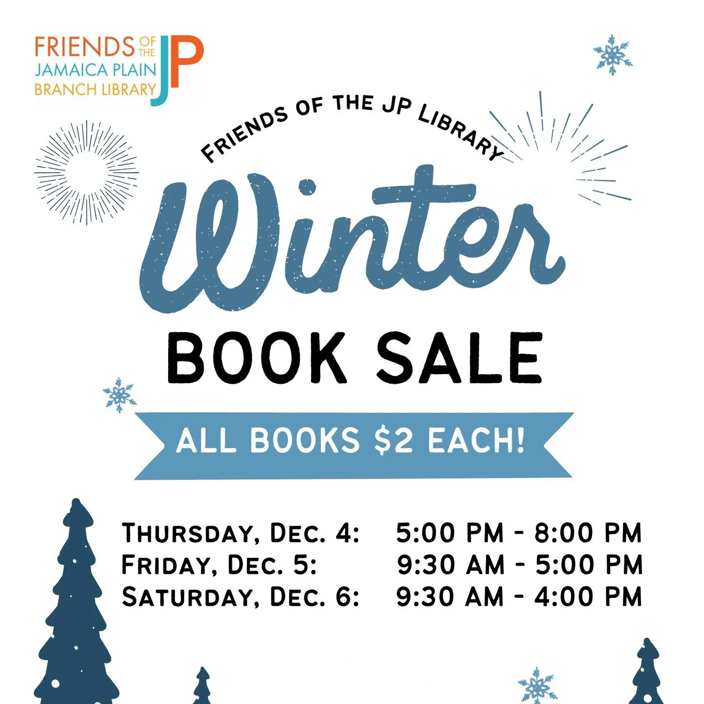 THIS WEEK - our biggest book sale of the year. Find the perfect book for the friend who has everything or get one for yourself for these long winter nights. 

Thursday 5-8pm, Friday 9:30am-5pm, Saturday 9:30am-4pm

All books just $2

#booksale #bpl #