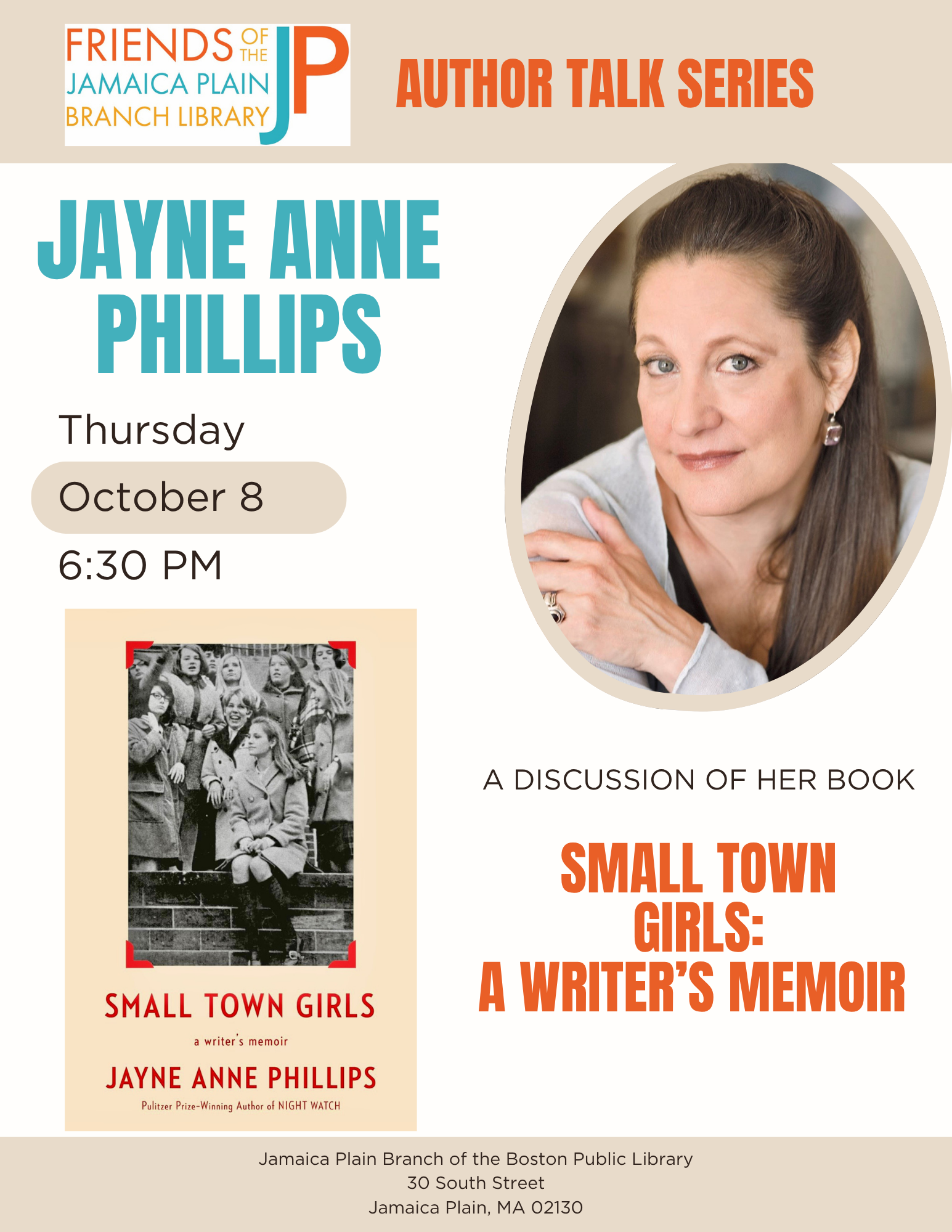 Author Talk: Jayne Anne Phillips, Small Town Girls