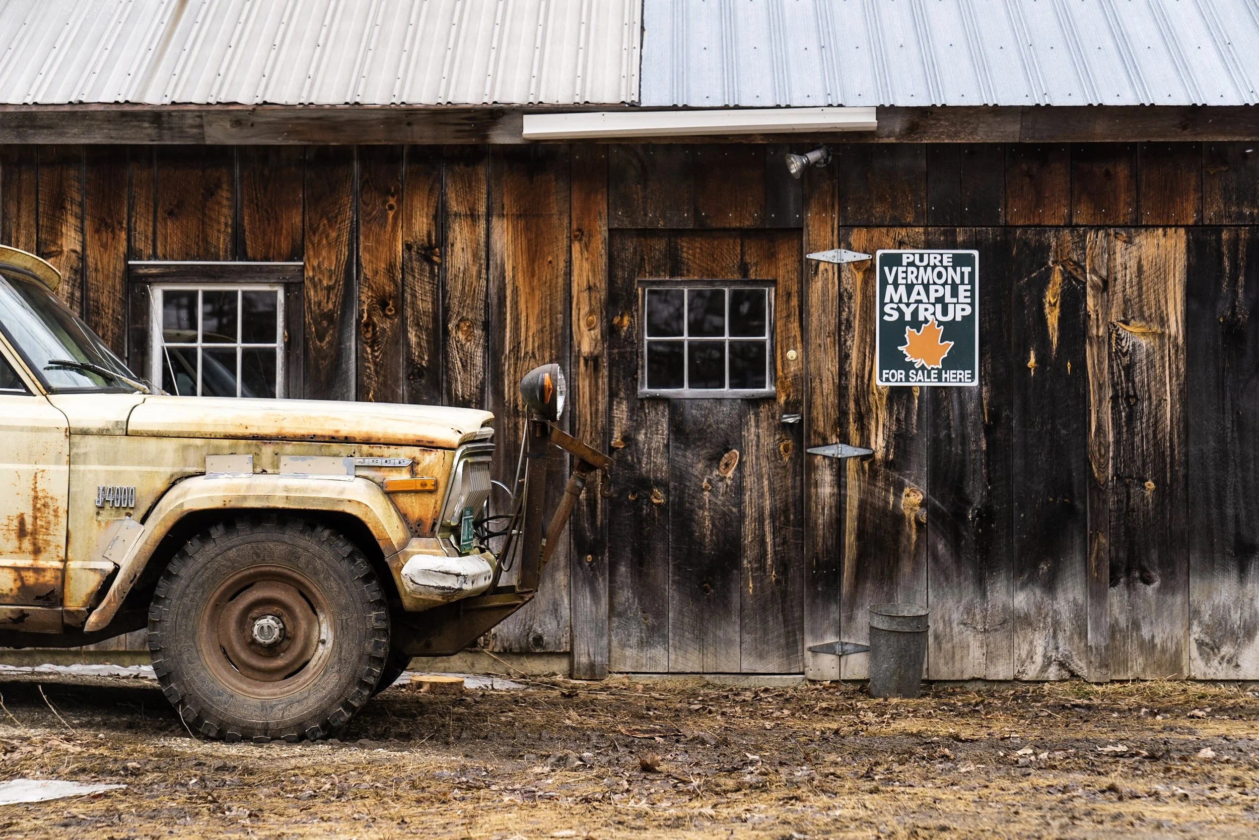 An old barn turned into a sugar shack in Manchester VT.