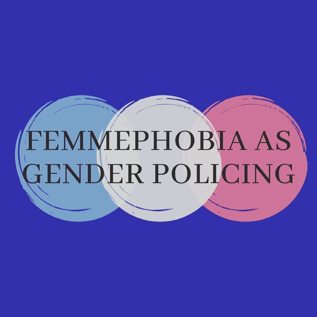 Happy #FemmeFriday! Femmephobia can be thought of in two key ways: 1. the systematic ways society devalues femininity or sees femininity as inferior, and 2. the regulation of feminine norms. Each component of femmephobia functions within an interlock