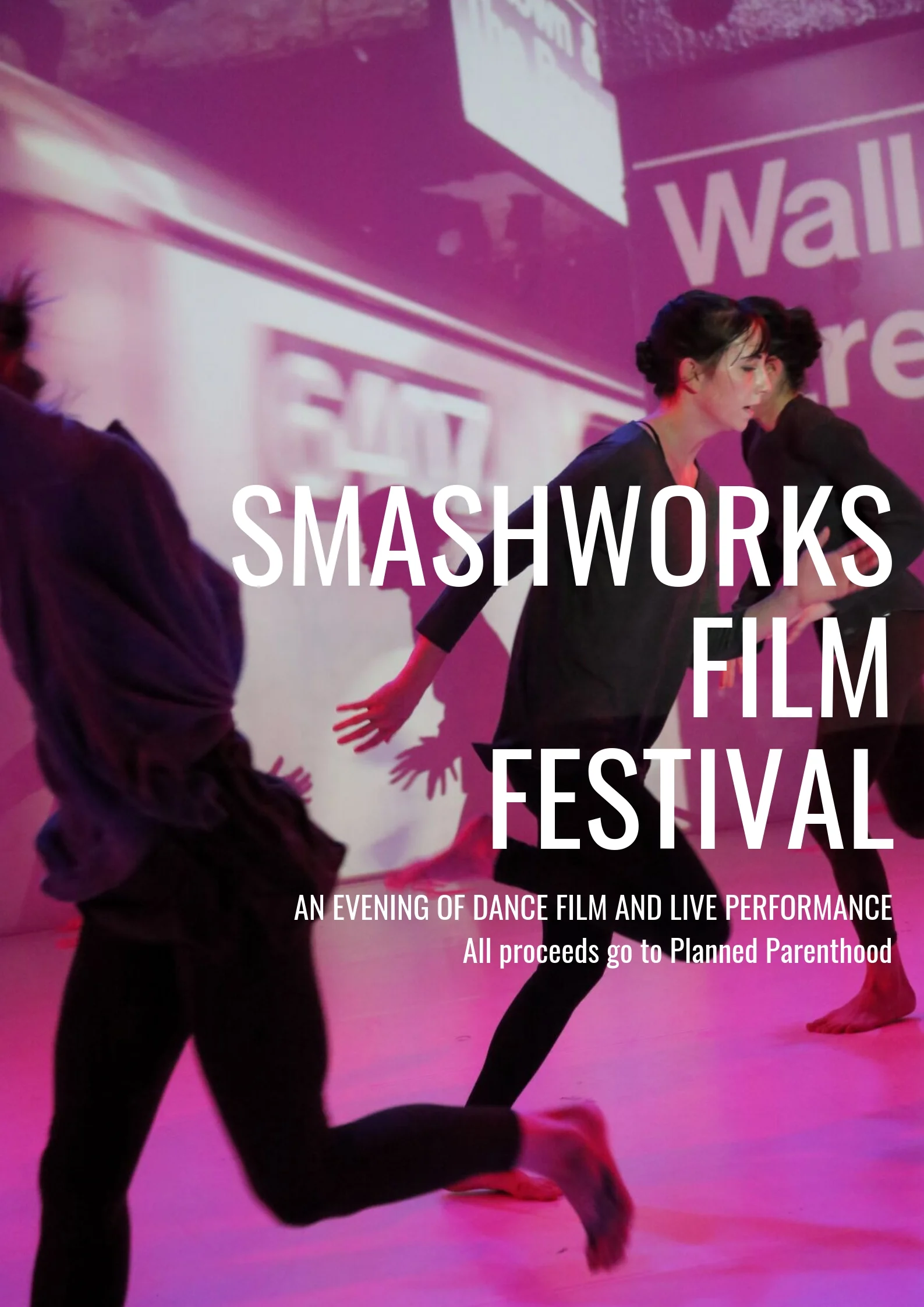 Evening of curated dance films with all profits donated to Planned Parenthood.