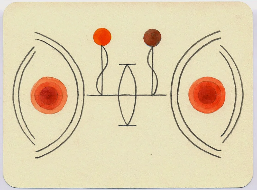 Jesse Bransford, To Blunt Weapons (3), 2014, 7 1/2 x 5 1/2”, Watercolor and graphite on paper., 2014, 7 1/2 x 5 1/2”, Acrylic and watercolor and graphite on paper.