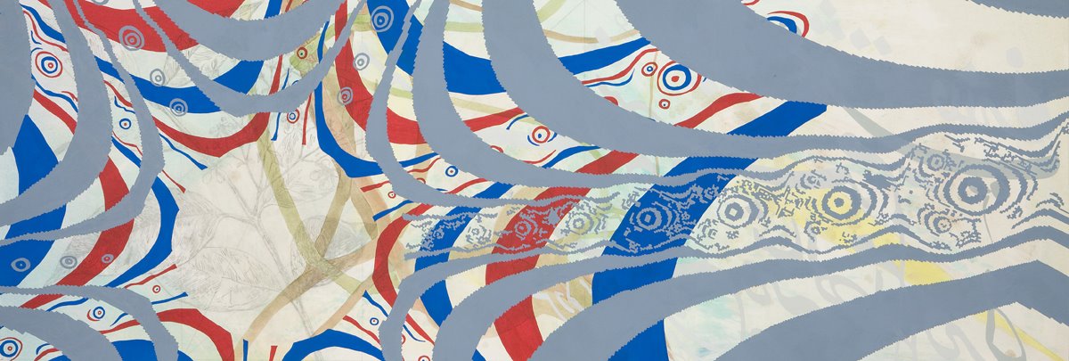 Jesse Bransford, Plant Consciousness, 2007, 76x26”, Acrylic, watercolor and graphite on paper.