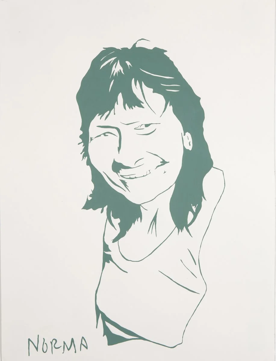 Jesse Bransford, Head (Norma Panduro), 2007, 18x24”, Acrylic and graphite on paper. Collection of Karsten Krejcarek.
