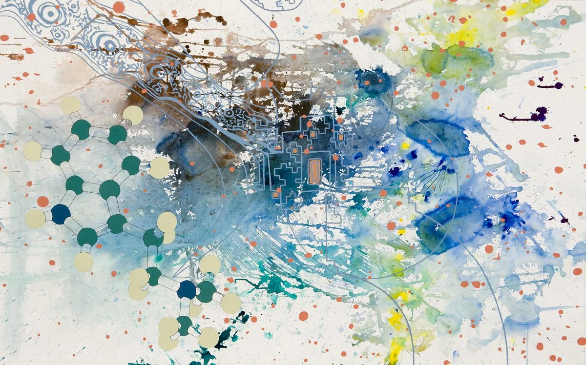 Jesse Bransford Icaro, 2008, 39x24”, Acrylic, watercolor and graphite on paper.