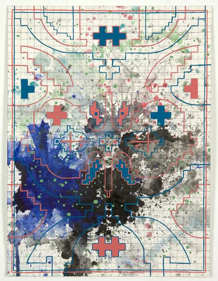Jesse Bransford, Home-grown Icaro, 2009, 12x16", Acrylic, watercolor and ink and on paper. Collection of the Jason Leinwand.
