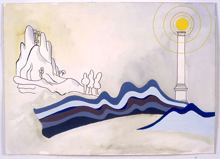  Jesse Bransford,&nbsp;Radiance Study, 2005, 16x12", Acrylic, ink, watercolor and graphite on paper. 