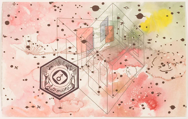 Jesse Bransford, Mavors Adamasto , 2006, 23.5x15", acrylic, watercolor, graphite on paper.