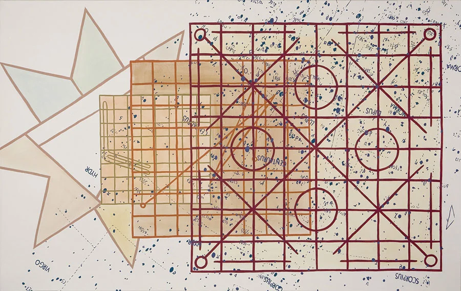 Jesse Bransford, Spirits & Intelligences: Mercury , 2007, 65x41”, Acrylic, watercolor and graphite on paper.