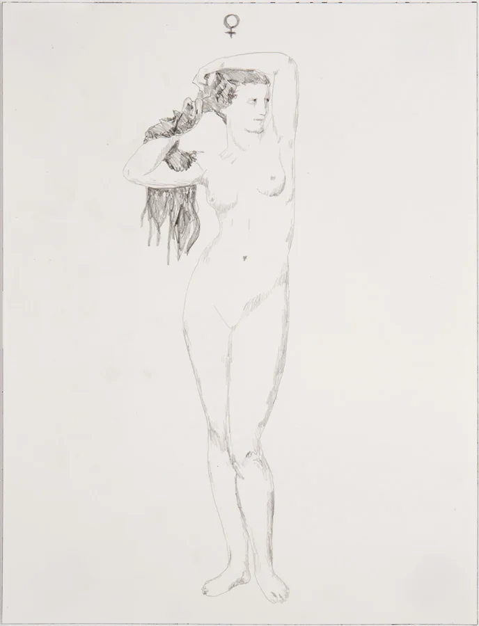 This and Below: Jesse Bransford, Untitled IV (In Two Parts) , 2010, 16x12" and 14x20", Graphite on paper.