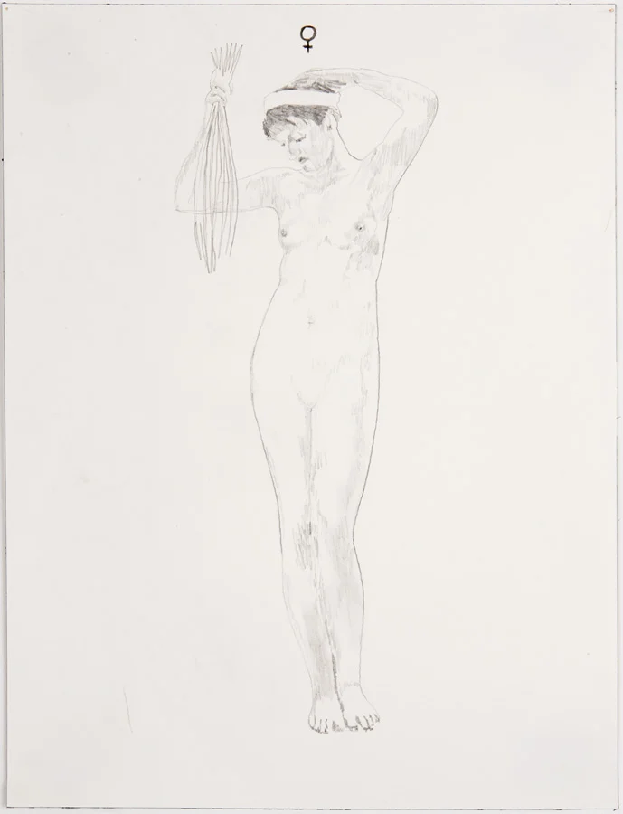 This and Below: Jesse Bransford, Untitled VI (In Two Parts) , 2010, 16x12" and 14x20", Graphite on paper.