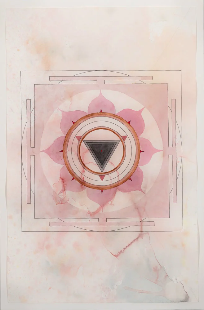 Jesse Bransford, Mahavidya One – Kali, 2017, 25 x 39”, Watercolor and graphite on paper.