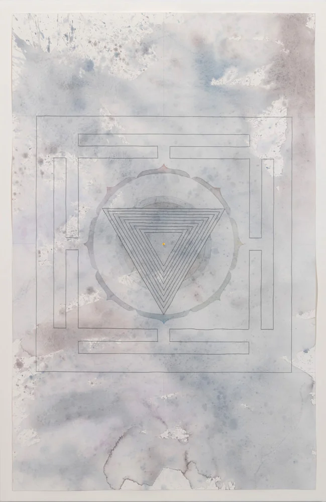 Jesse Bransford, Mahavidya Six – Bhairava, 2017, 25 x 39”, Watercolor and graphite on paper.