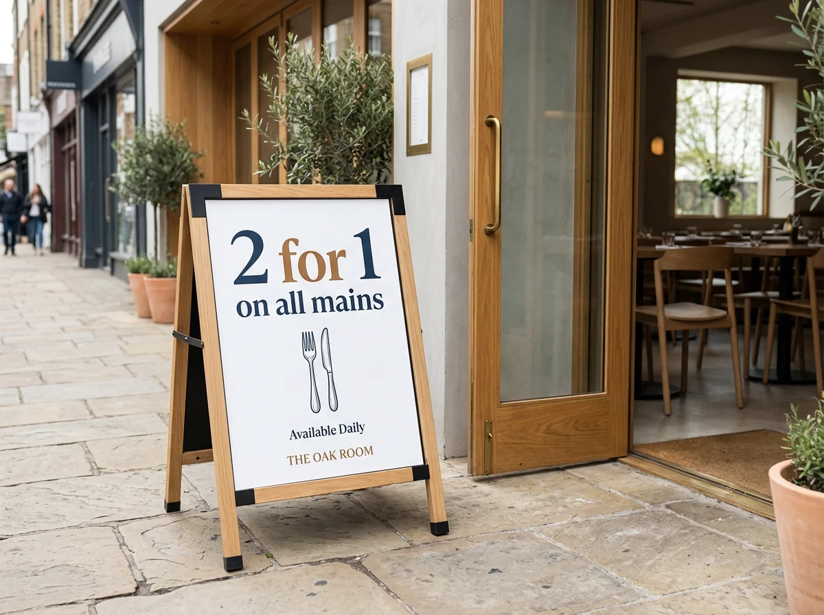 Outdoor External Posters for A-Boards & Street Signs