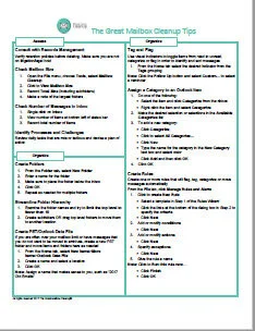 The Great Mailbox Tipsheet (hard copy-two sided color)
