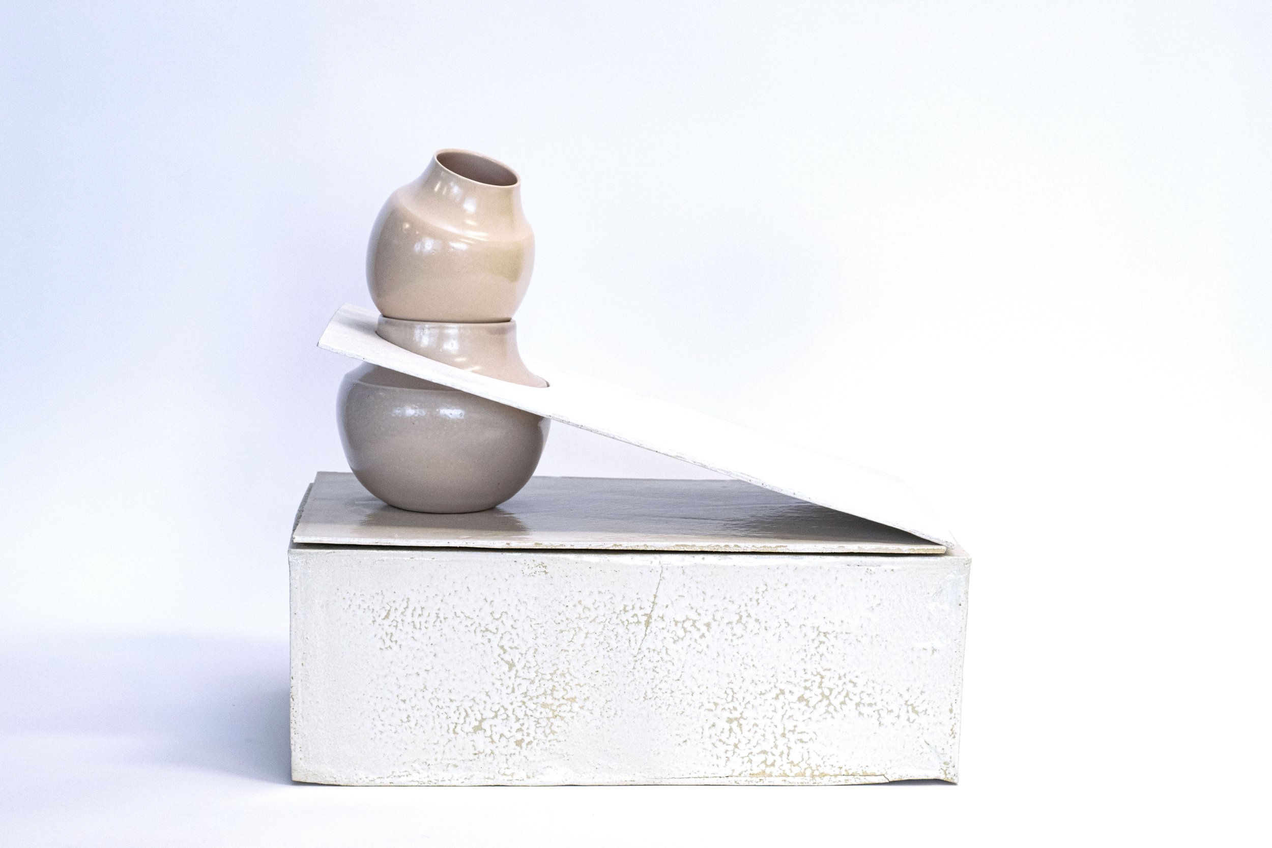  The Answer to Everything, Part 4 (a space less within to the edges of what could be)  Stoneware, glaze 21" x 12" x 12" 