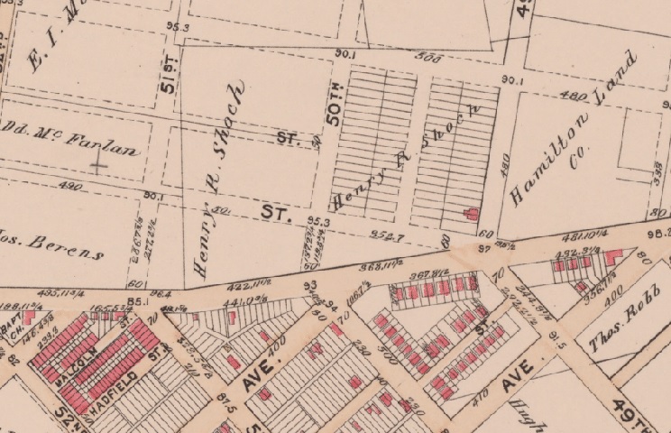  Returning to our timeline, on G.W. Bromley’s 1895 Philadelphia atlas, the land that would become our park is owned by Henry R. Shoch, a builder of more than 4,000 homes who would go on to serve as treasurer of the city from 1903 and 1907 under Mayor