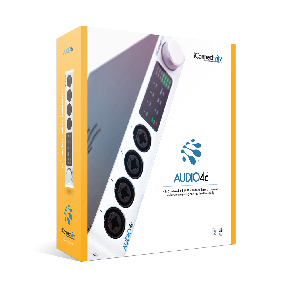 AUDIO4c - audio interface for streaming, performance, and 