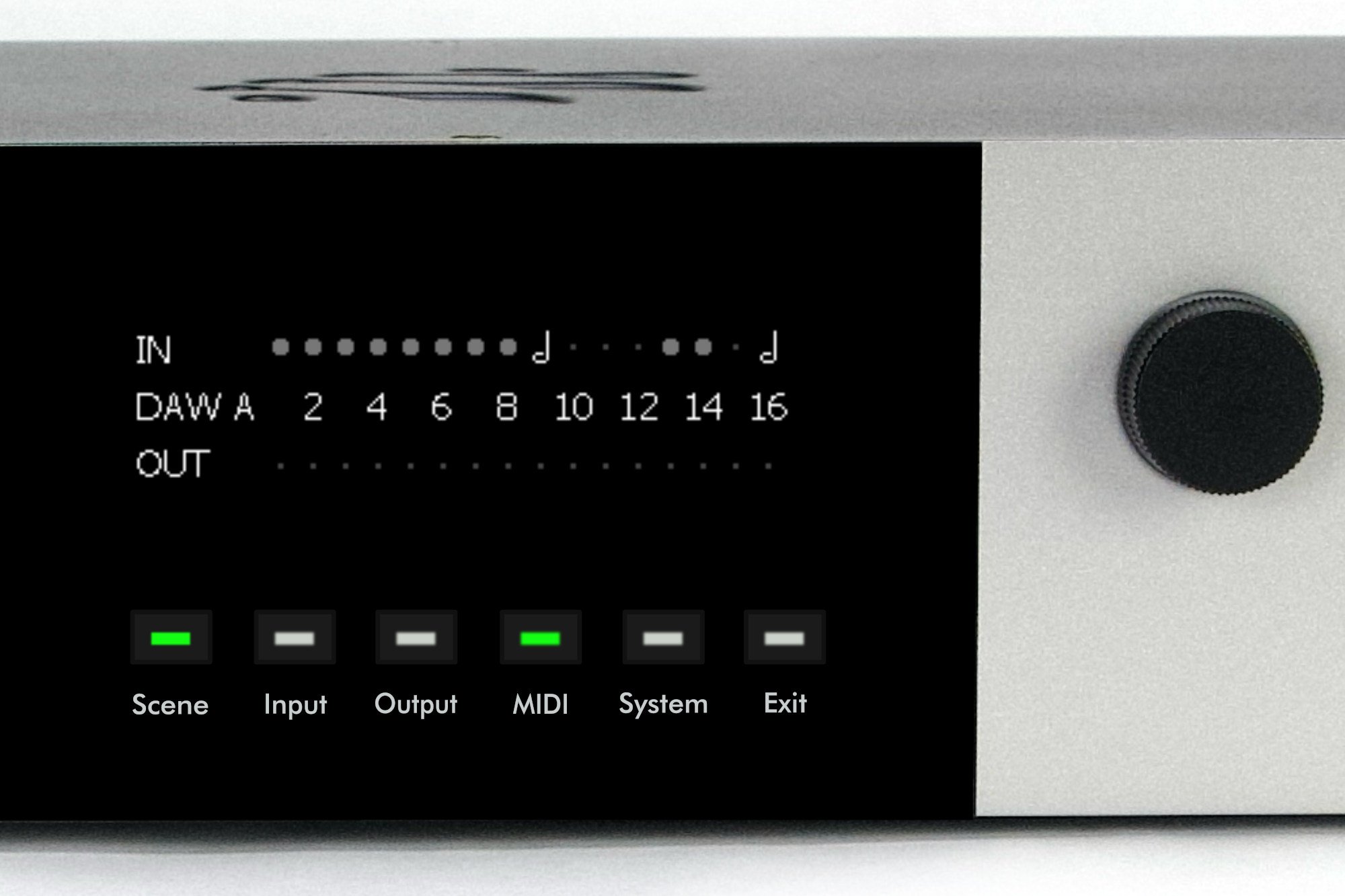  MIDI main view lets you monitor MIDI traffic globally 