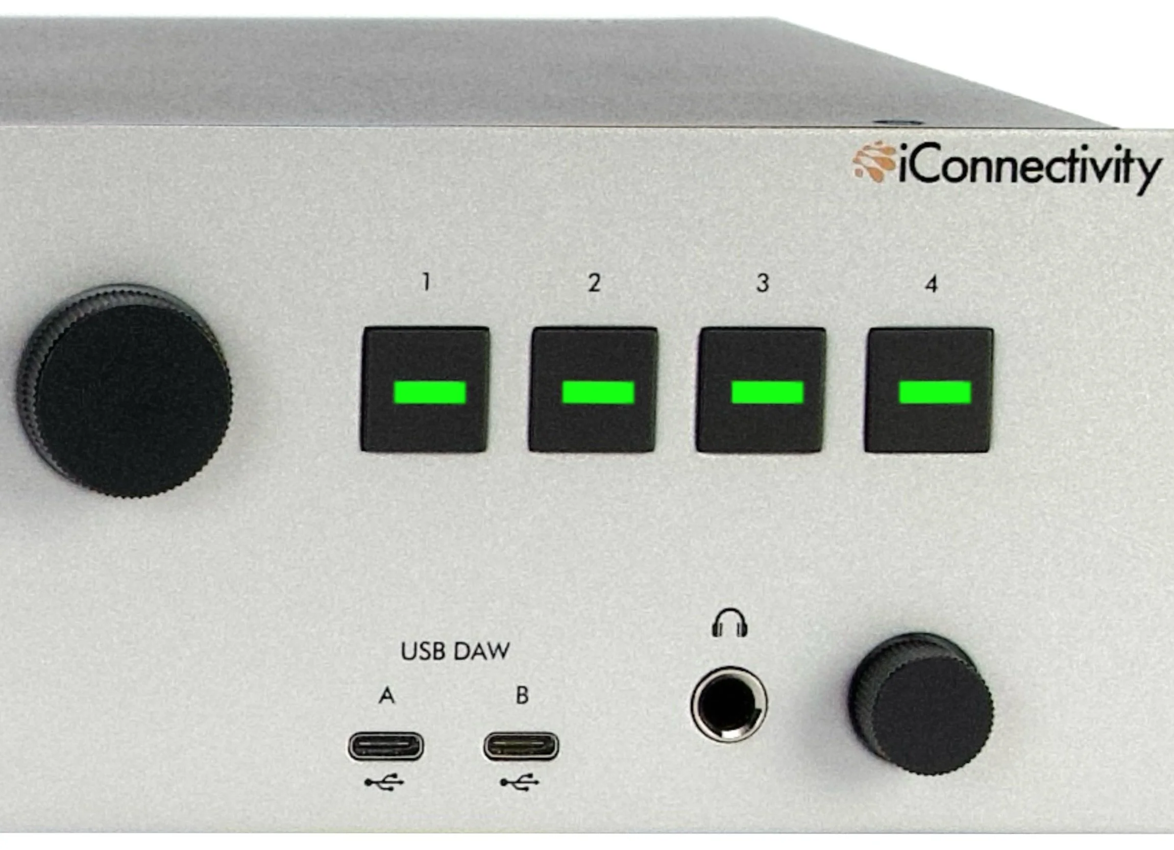  You can assign these 4 buttons to send MIDI commands, control the interface and more! 