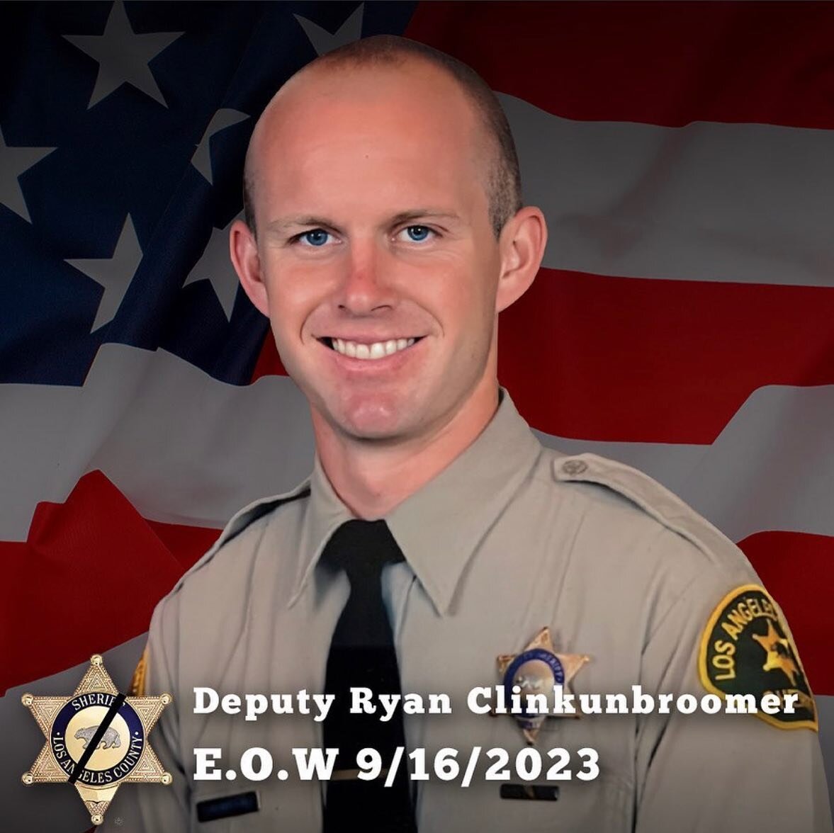 Deputy Ryan Clinkunbroomer EOW: 09/16/2023 

It is with heavy hearts we have to write another post about a Law Enforcement Officer who has been killed in the line of duty.  Deputy Ryan Clinkunbroomer was an 8 year veteran of the Sheriff&rsquo;s Depar