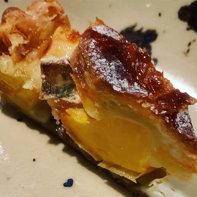 What&rsquo;s all this talk about impeachment? 🍑 Possibly the year&rsquo;s best peach tart 🥧🏆at @ko_ep #nycfood #thursdaynightlive #writersofinstagram