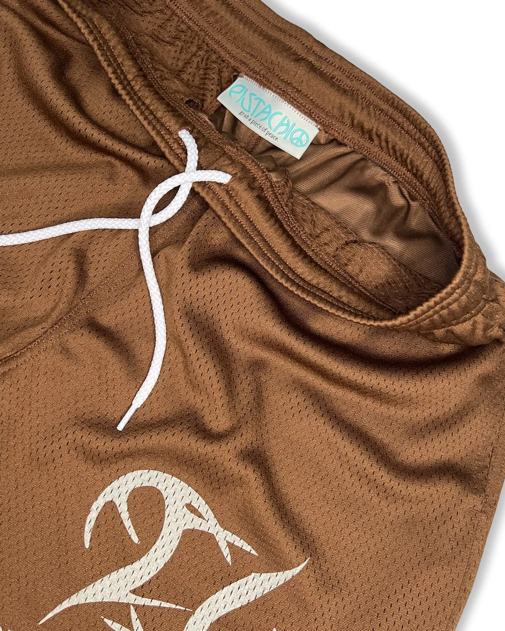 Tree Logo Mesh Shorts (brown) — Pistachio Gallery