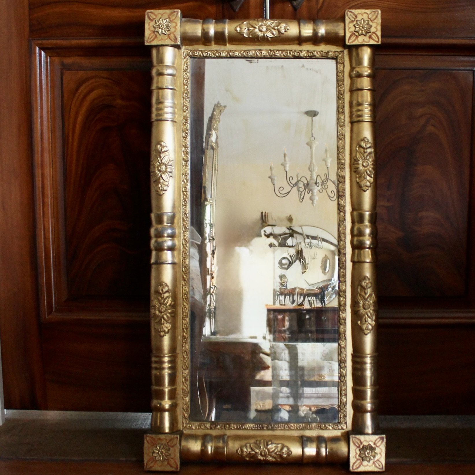 American Sheraton Giltwood Mirror