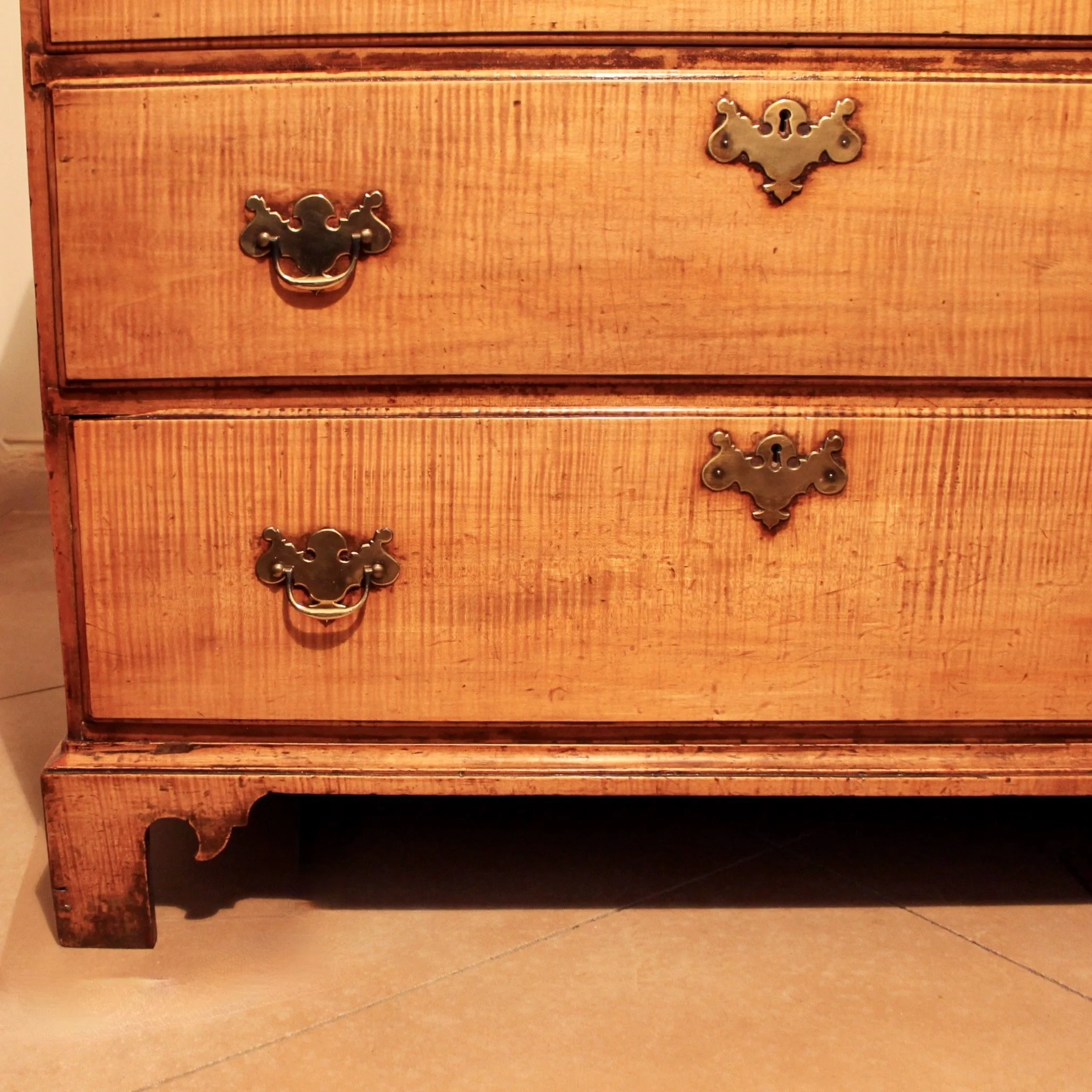 New England Tiger Maple Tall chest of drawers #1 (2).jpeg