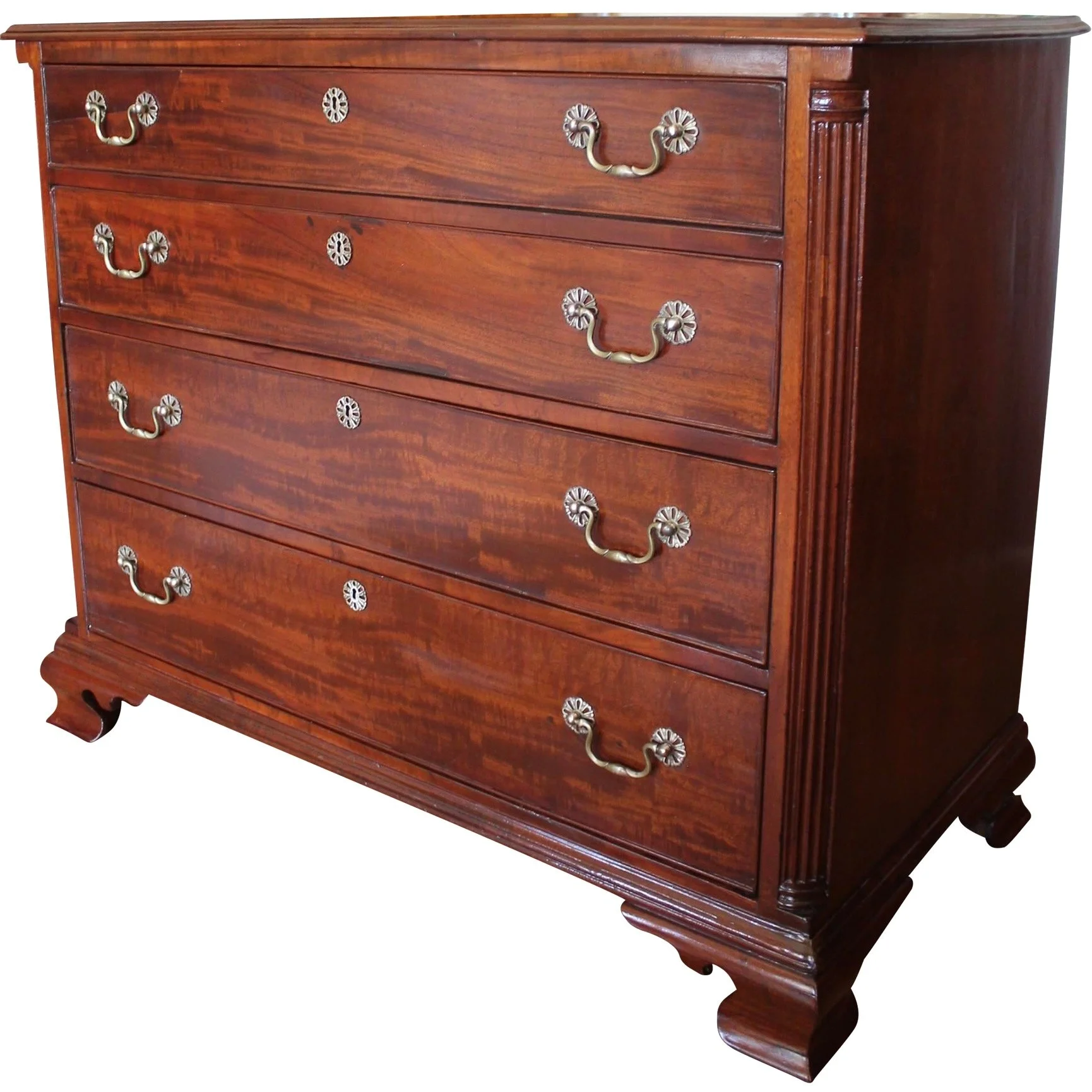 Philadelphia Chippendale Figured Mahogany Chest of Drawers